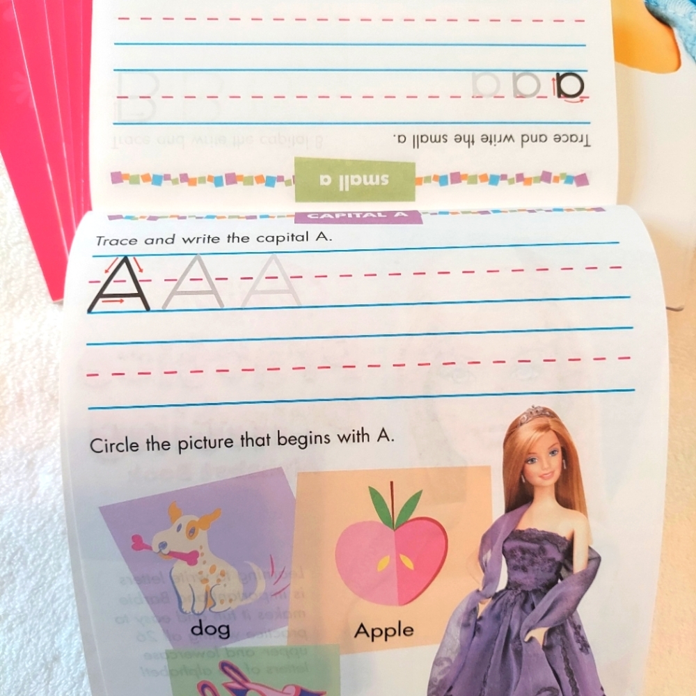 Barbie practice printing alphabet books New With Writing Guides SET OF 11 - Picture 6 of 9